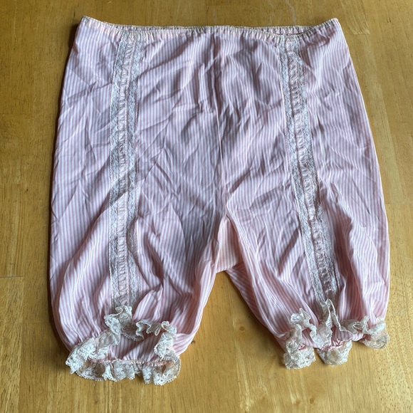 GIRLS TEENS size 8 VINTAGE HER MAJESTY TROUSER WHITE PINK - Picture 1 of 8